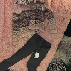Girls Pants are NWT, the sweater worn once.